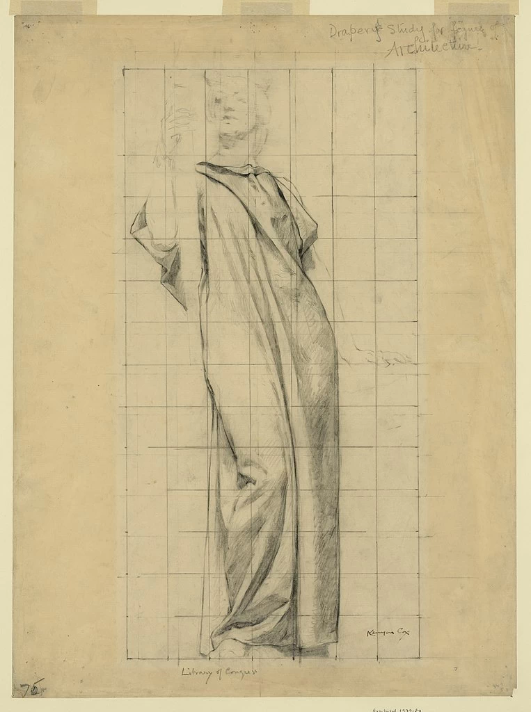 Studio vestito per figura femminile di Architettura - Thomas Jefferson Building